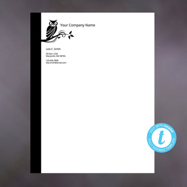 Owl letterhead